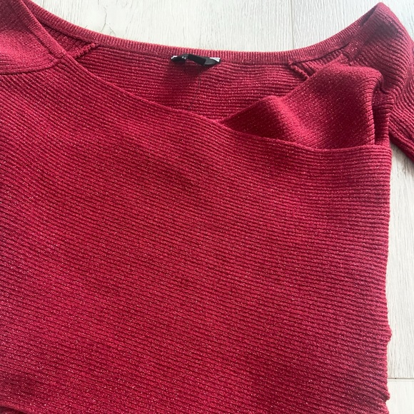 Guess | Red sparkle wrap sweater - Picture 6 of 8